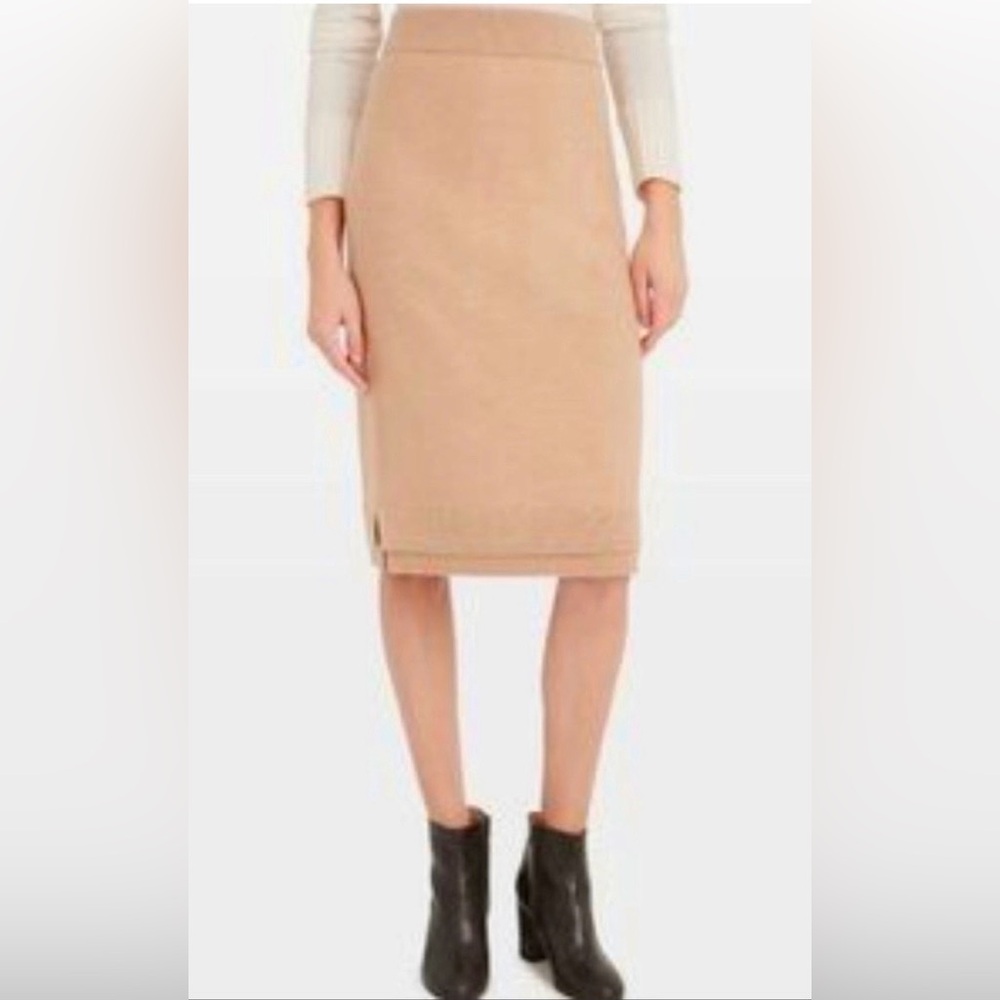 Club Monaco Knit Camel Pencil Skirt